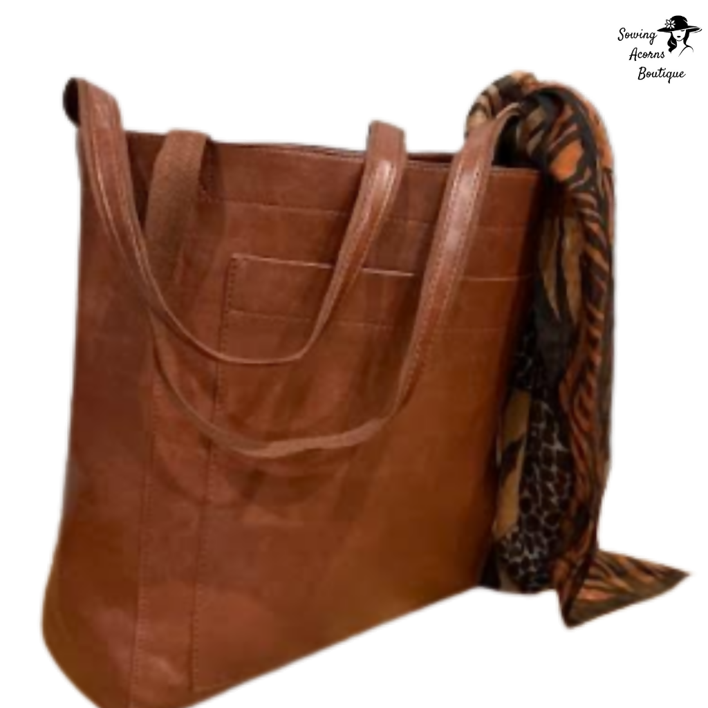 02 large tote mocha brown sowing acorns boutique