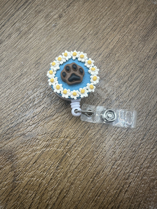 Pawprint ID Badge Reel