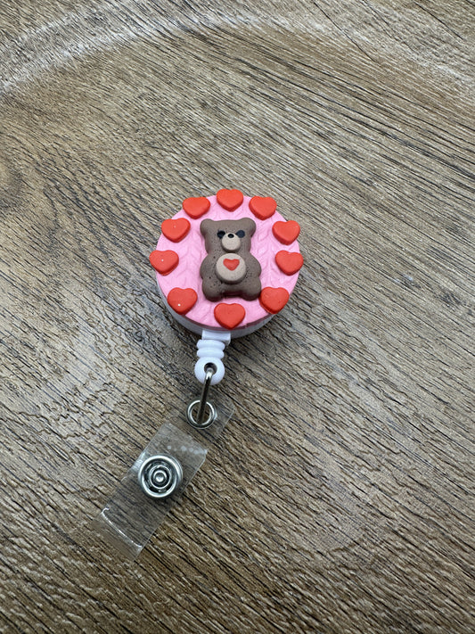 Teddy Bear ID Badge Reel