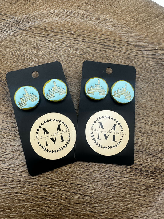 Diz VHS Stud Polymer Clay Earrings