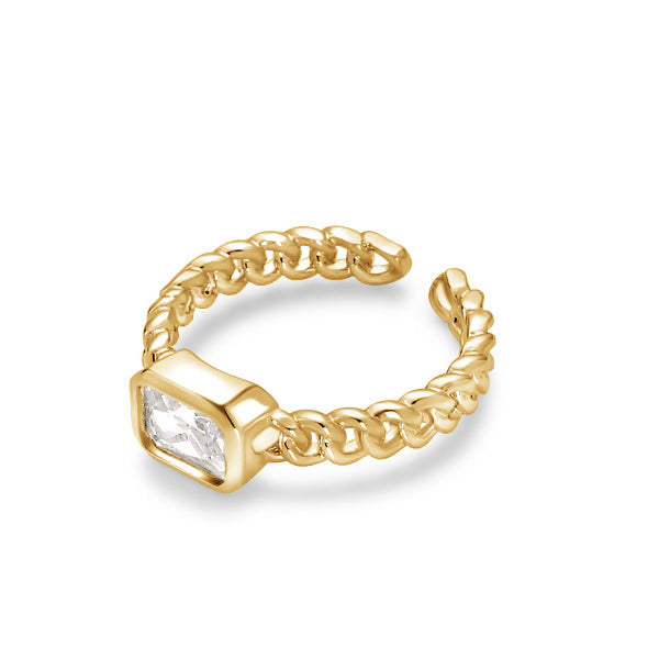 Chunky CZ Link Ring