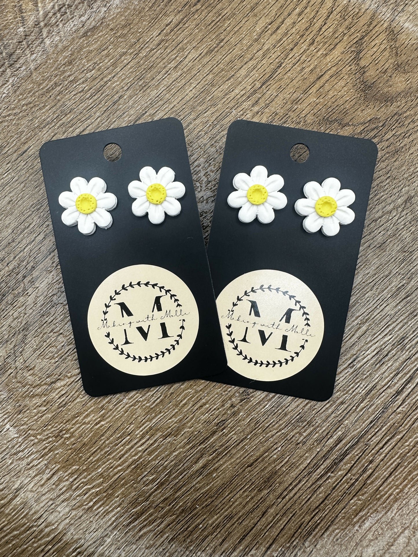 Daisy Stud Polymer Clay Earrings