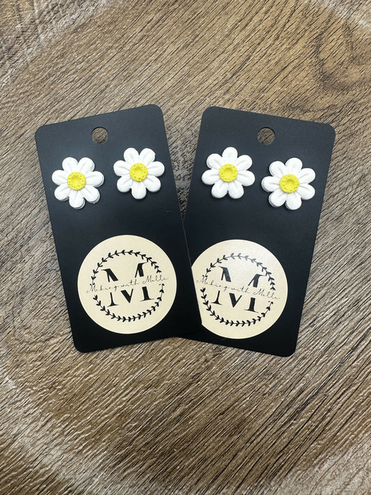 Daisy Stud Polymer Clay Earrings