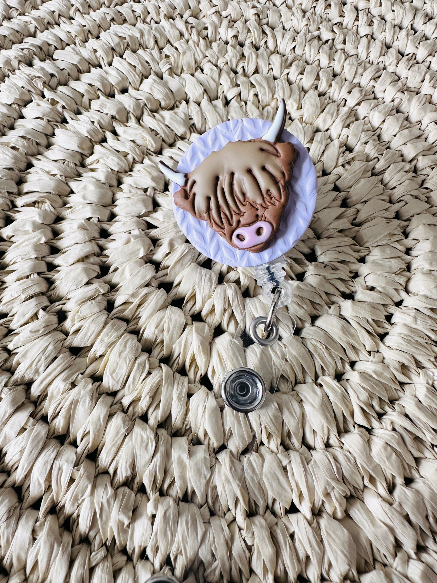Highland Cow ID Badge Reel