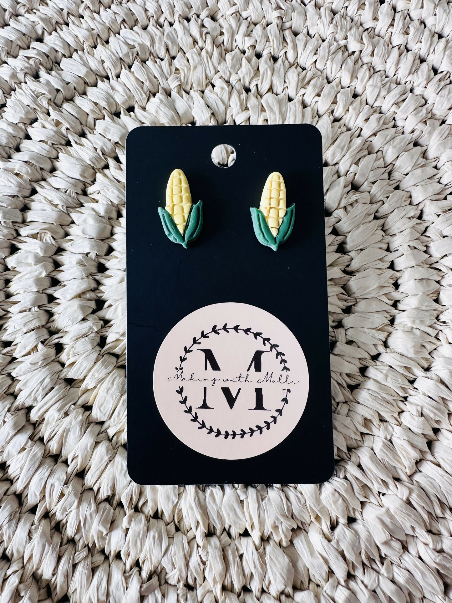 Corn Polymer Clay Earrings