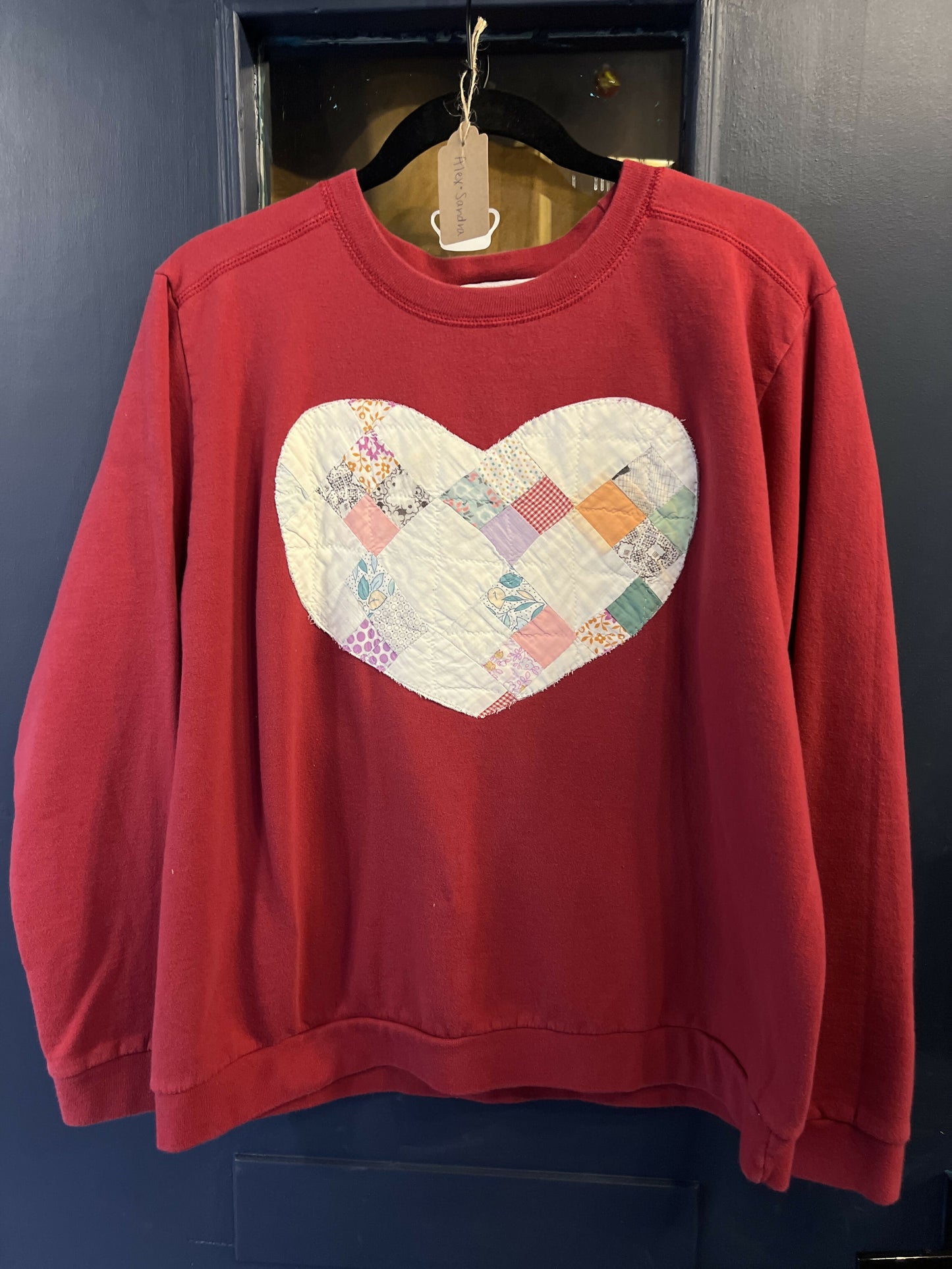 Heart Quilted Sweatshirt