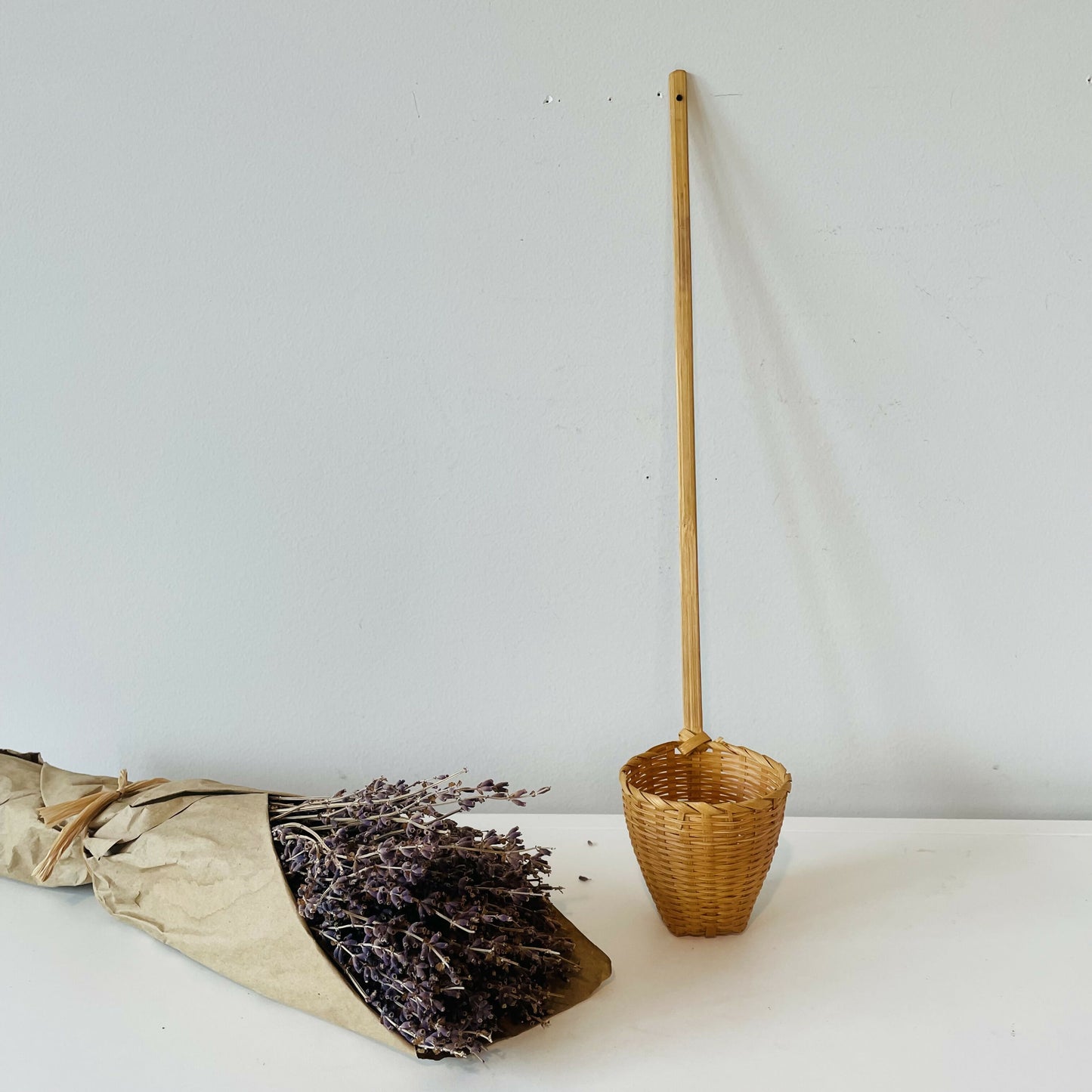 Vintage Wicker Ladle