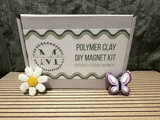 DIY Butterfly & Daisy Clay Magnet Kit