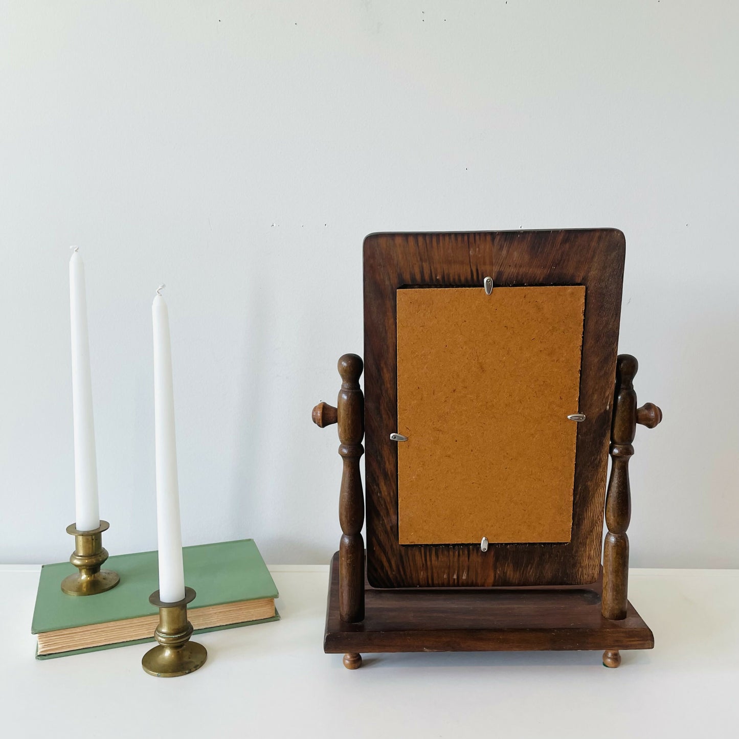 Vintage Wooden Vanity Mirror