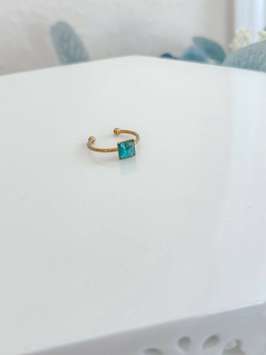 Square Ring | ocean blue