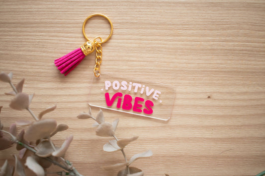 Positive Vibes Keychain