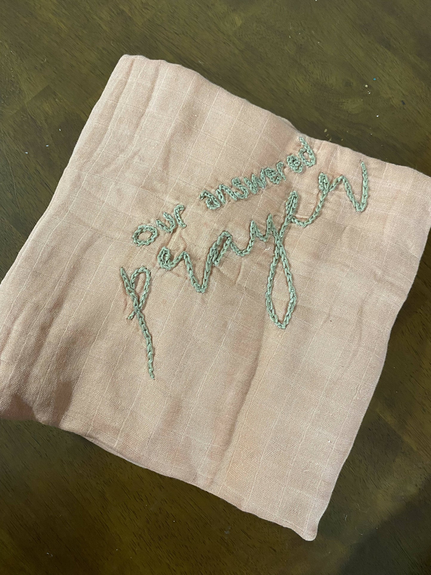 Embroidered Swaddle