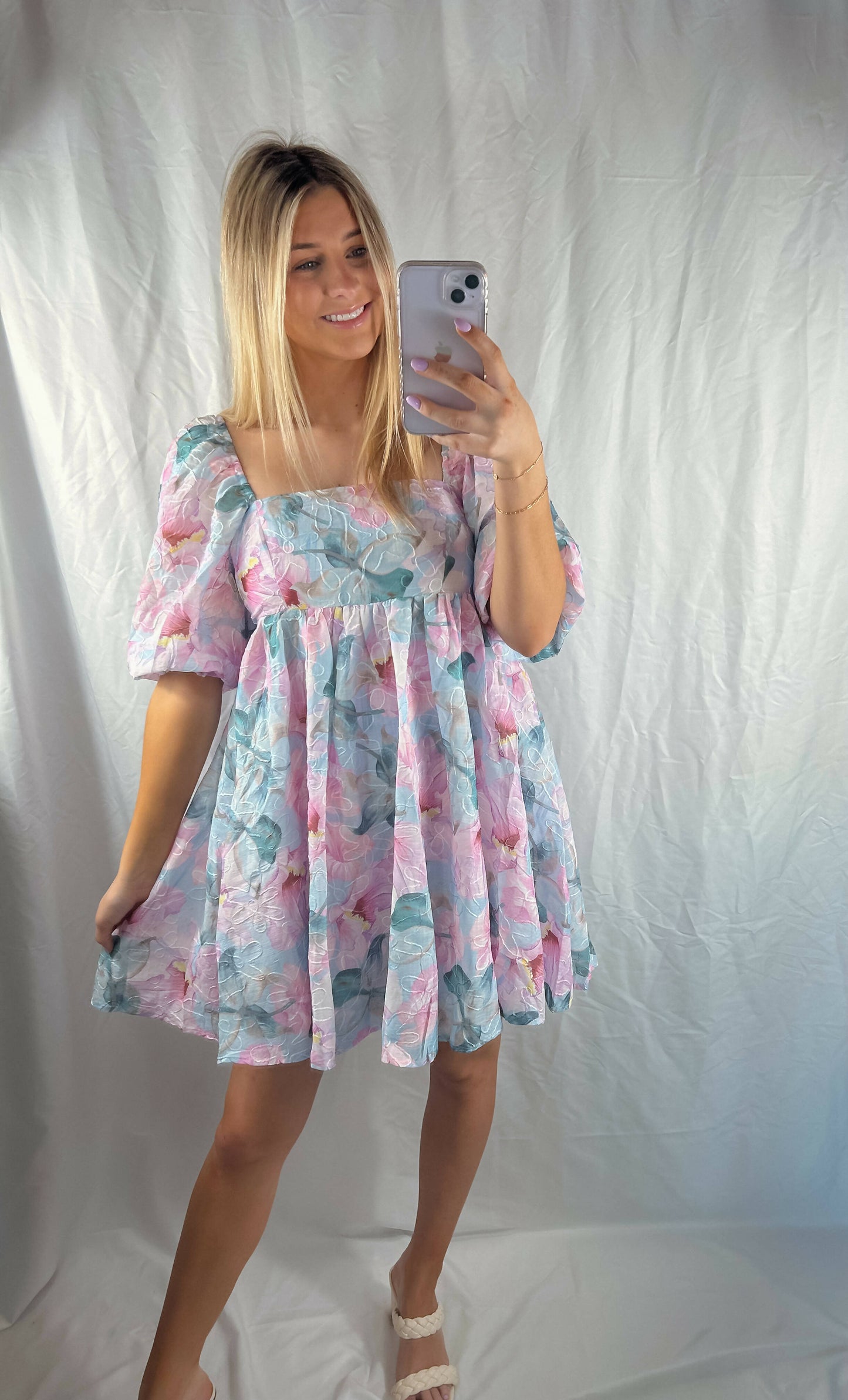 See You Soon Multi Floral Mini Dress