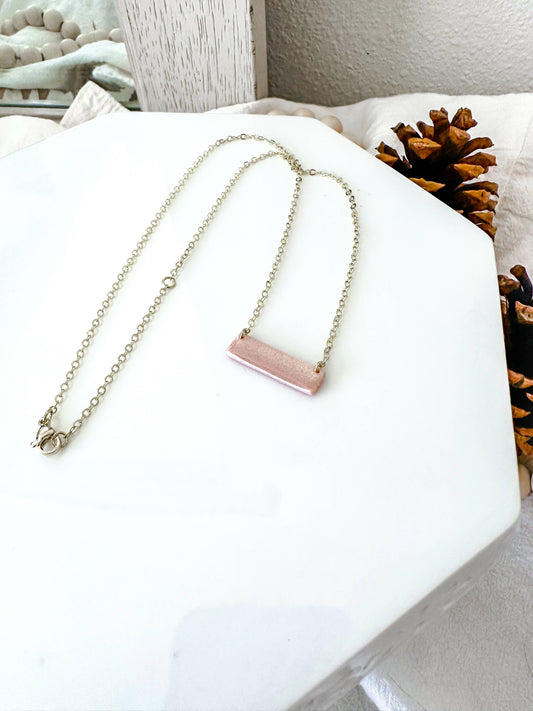 Sheila Necklace | rose glitter