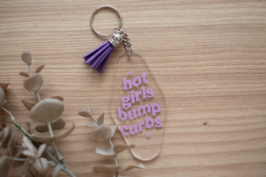 Hot Girls Bump Curbs Keychain