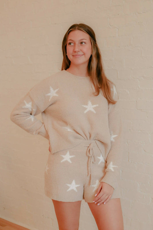 Soft Star Print Lounge Set