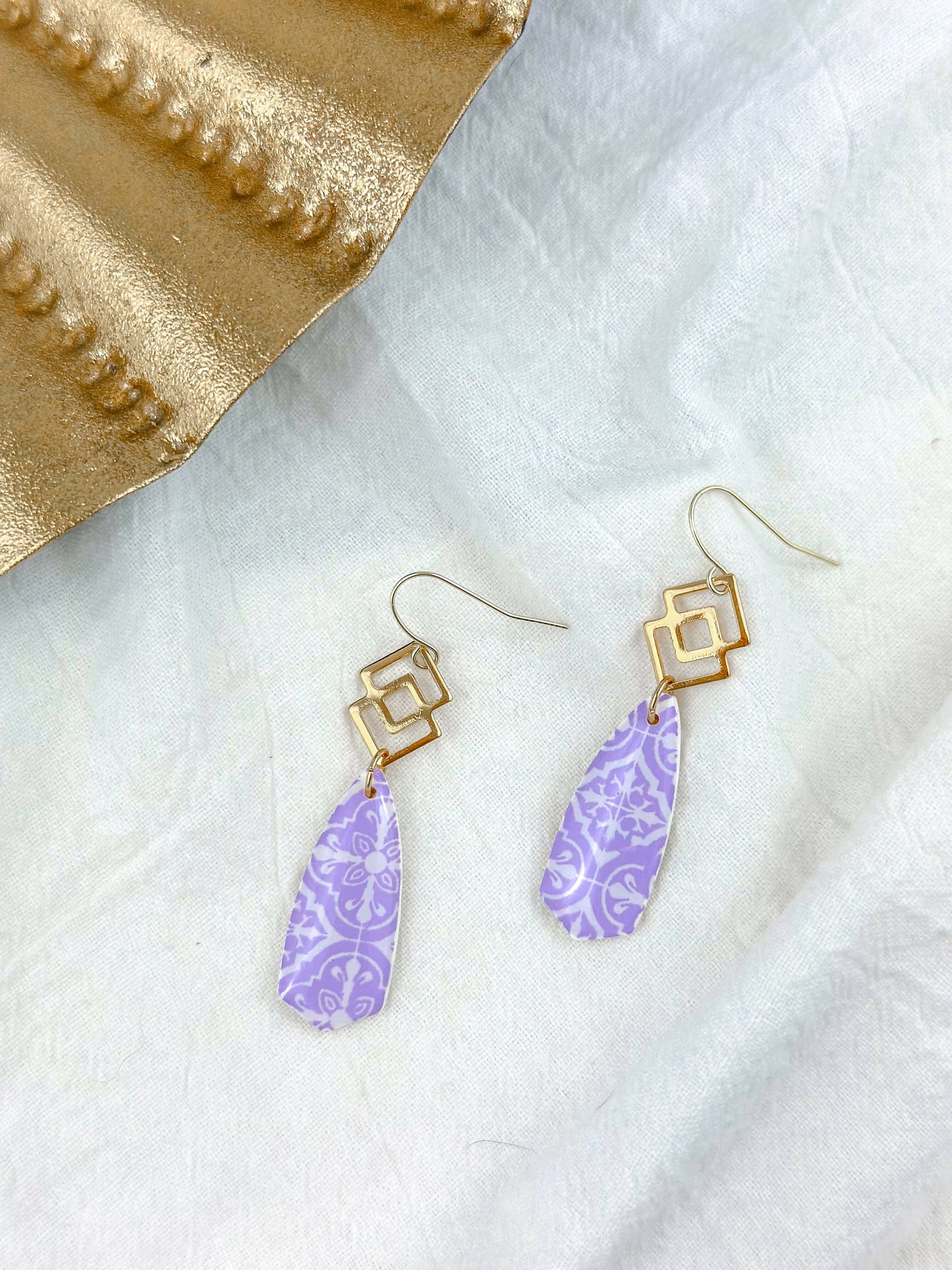 The Bridgette Earrings | purple tile