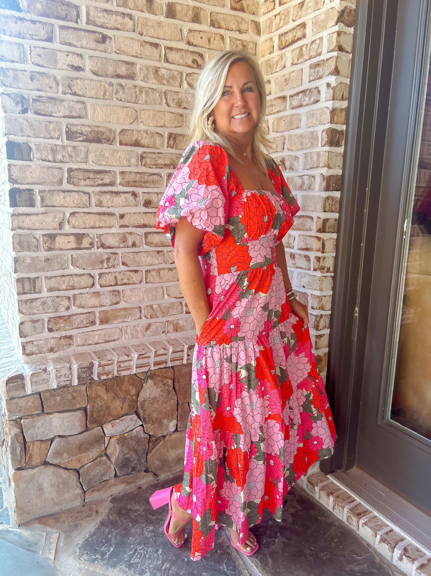 Happiness Defined Floral Midi Dress